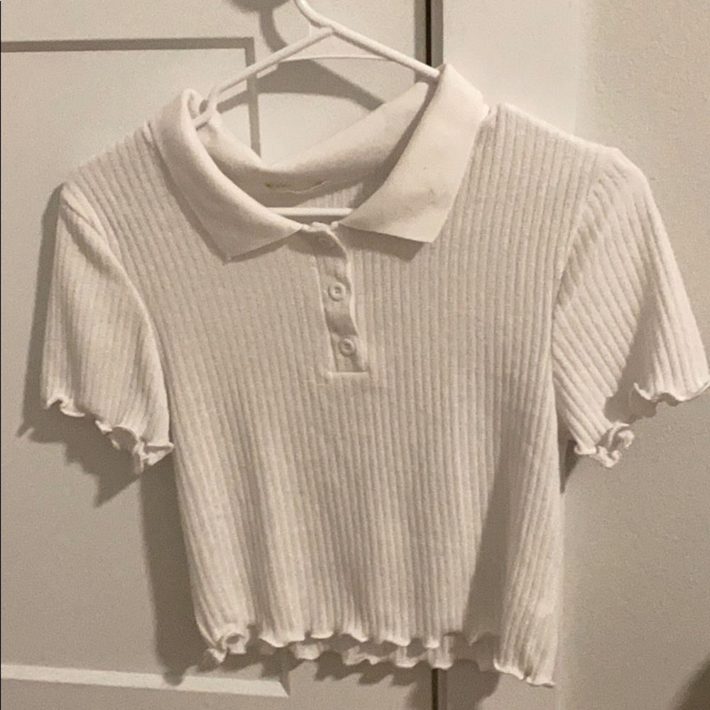 White polo shirt from Romwe!! Never been worn!!